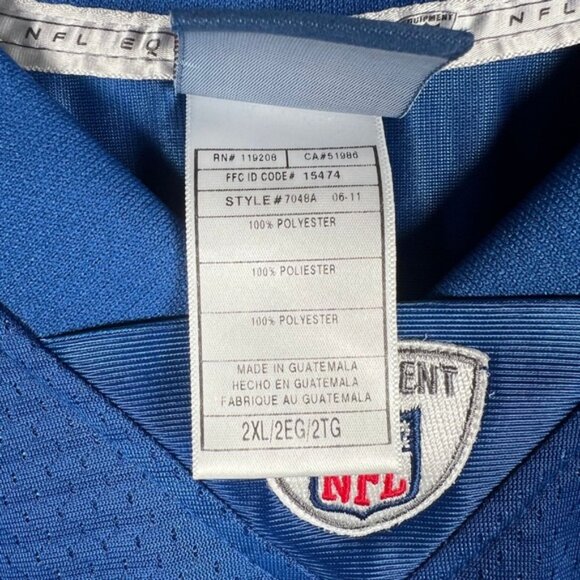 REEBOK NFL ON FIELD Indianapolis Colts MANNING #18 Jersey Size 2XL‎ - Picture 14 of 14
